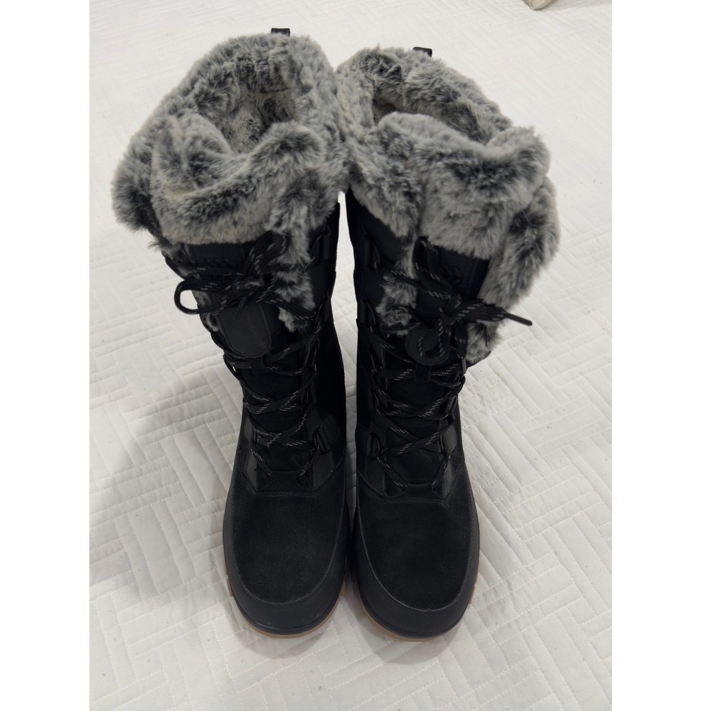 All in‎ Motion Kona Men Black Faux Fur Lined Winter Snow Boots Size 11